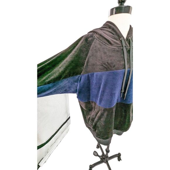 Champion Women Black Colorblock Hooded Long Sleeve Sweatshirt Size XL - Picture 5 of 15